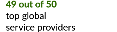49 out of 50 top global service providers