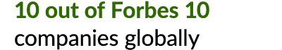 10 out of Forbes 10 companies globally