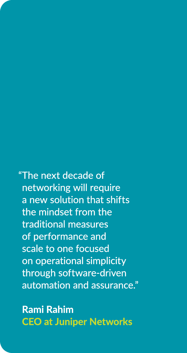  “ The next decade of networking will require a new solution that shifts the mindset from the traditional measures of...
