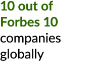 10 out of Forbes 10 companies globally
