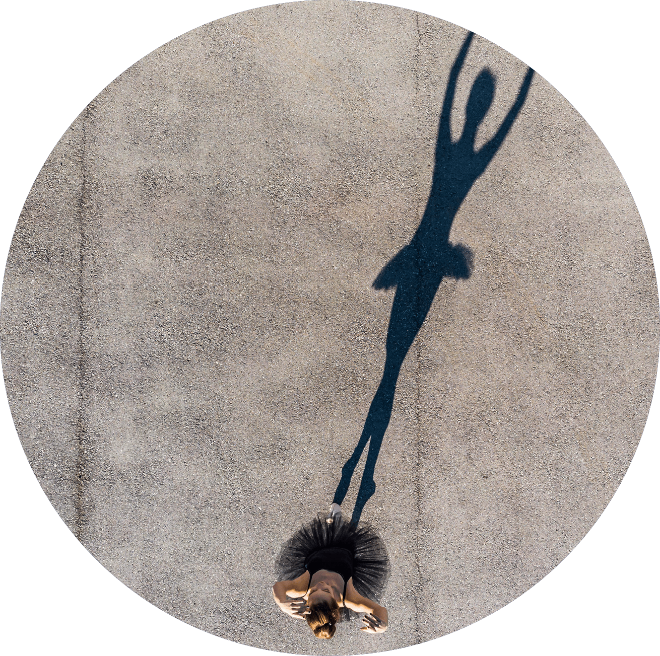 Creative view of ballerina dancing outdoors 