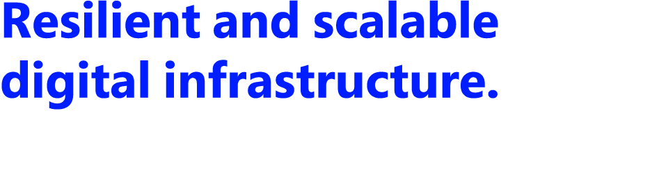 Resilient and scalable digital infrastructure.
