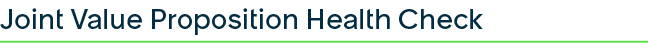 Joint Value Proposition Health Check 
