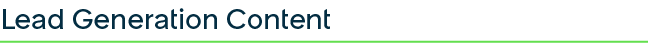 Lead Generation Content