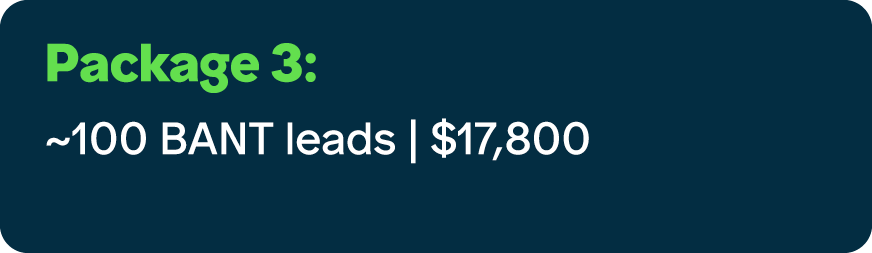 Package 3: ~100 BANT leads | $17,800