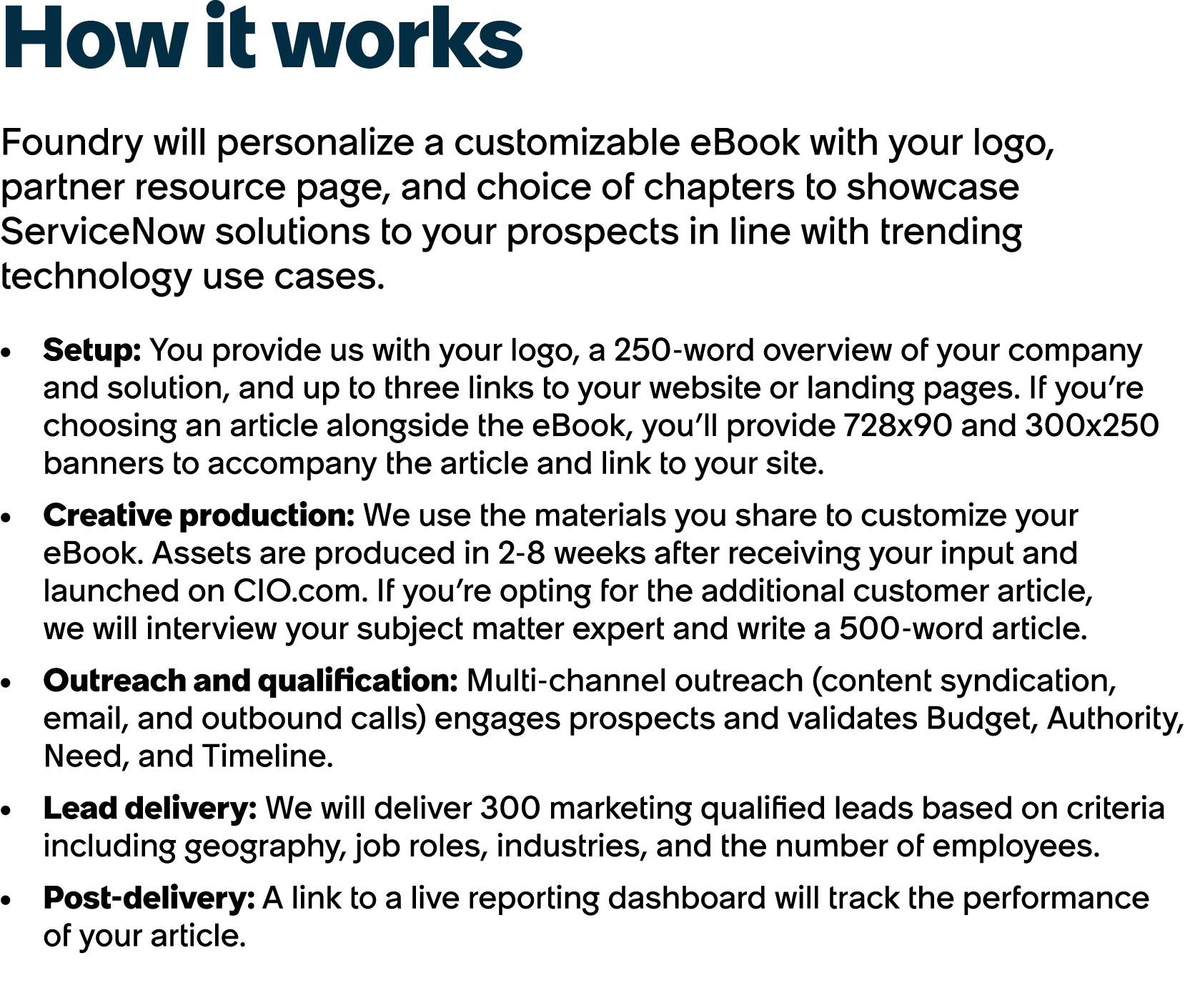 How it works Foundry will personalize a customizable eBook with your logo, partner resource page, and choice of chapt...