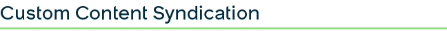Custom Content Syndication 