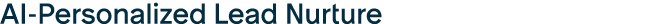 AI Personalized Lead Nurture
